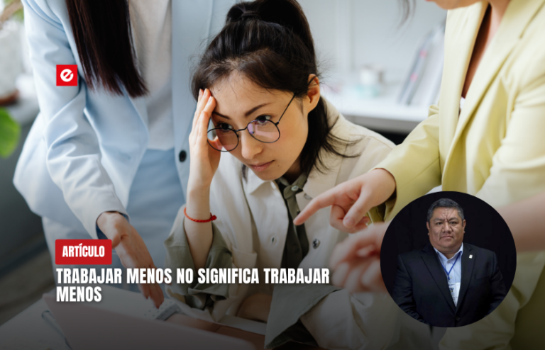 Trabajar menos no significa trabajar menos